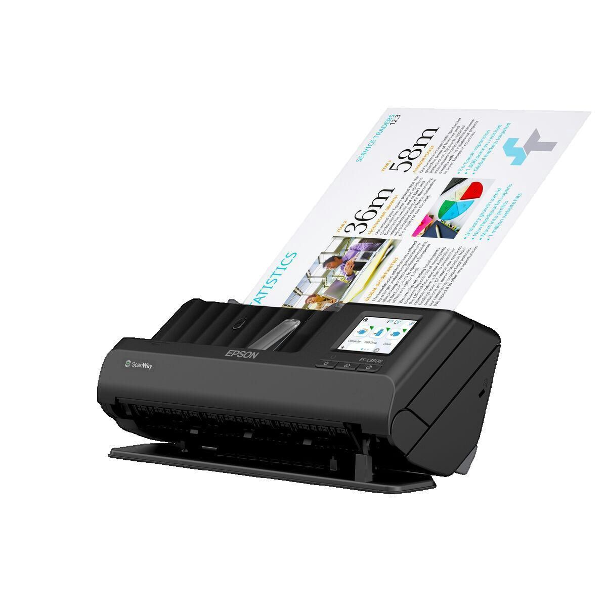 Epson Scanner Epson ES-C380W à feuilles recto-verso A4/Legal 600 dpi
