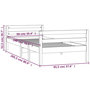 Voir la diapositive 6 : VIDAXL Cadre de lit sans matelas marron miel 90x200 cm bois pin massif
