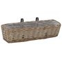 Voir la diapositive 2 : VIDAXL Jardiniere de balcon 2 pcs Osier avec doublure en PE 60 cm
