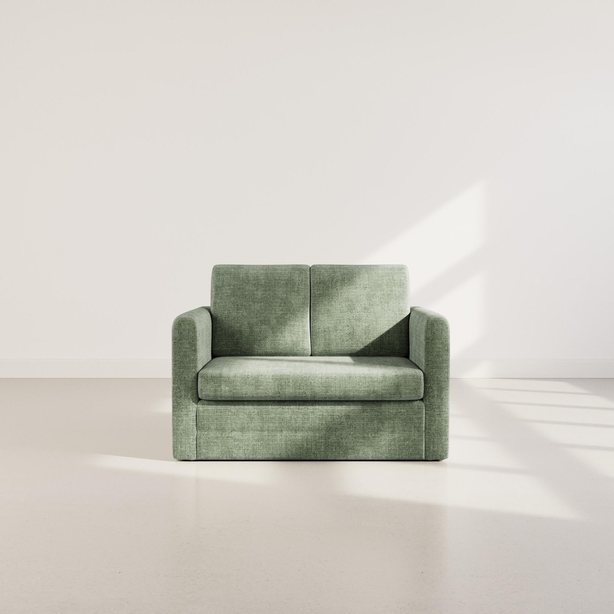 Voir la diapositive 2 : BEST MOBILIER Marilia - canapé 2 places convertible déplimousse en velours texturé