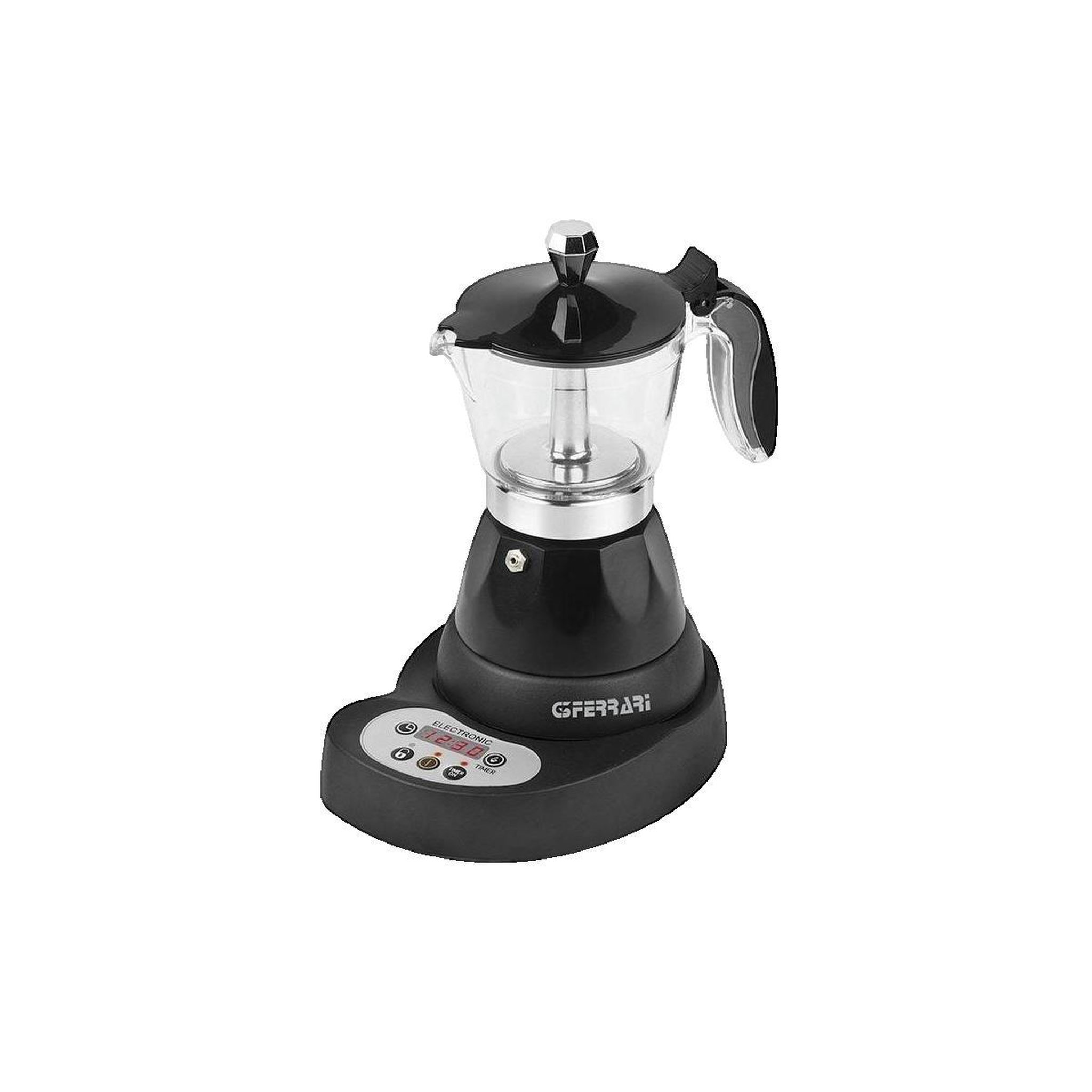 Voir la diapositive 3 : FERRARI Cafetière G3 Ferrari G10045 Moka Programmable 3 Tasses Noir