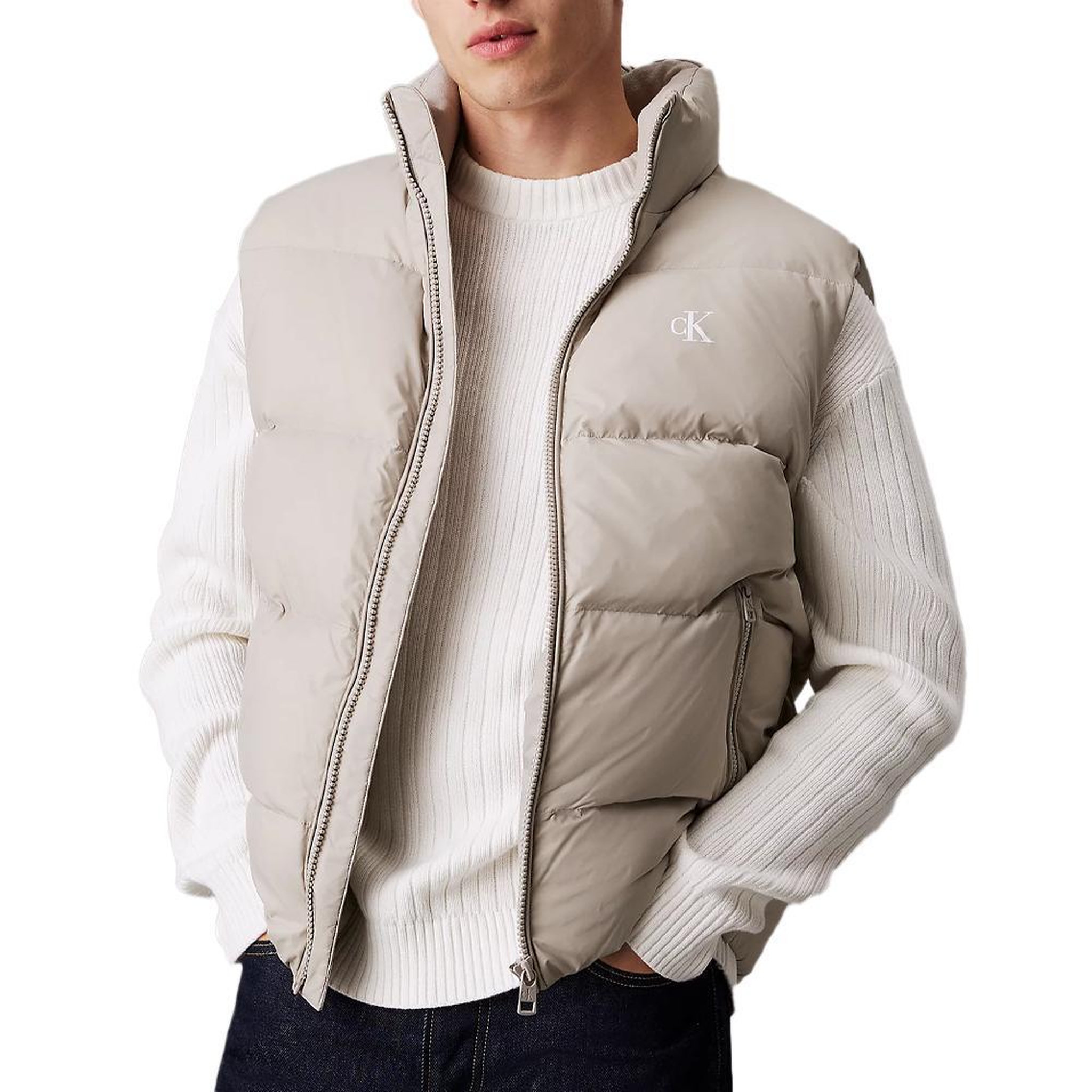 Voir la diapositive 1 : CALVIN KLEIN JEANS Doudoune sans manches Beige Homme Calvin Klein Jeans Vest
