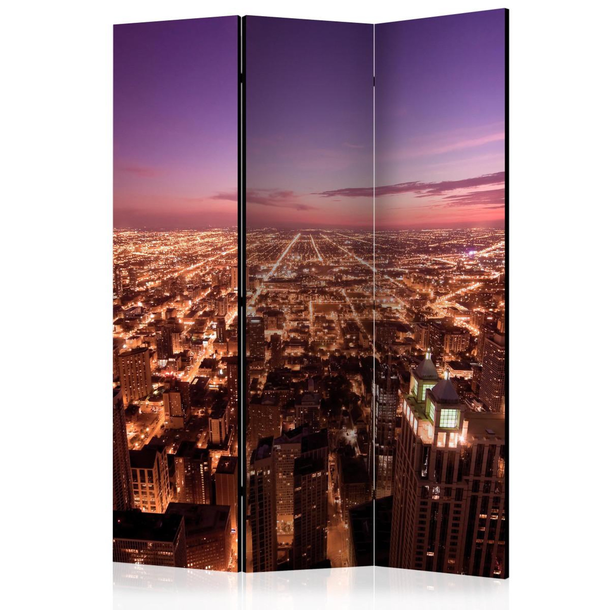 Paris Prix Paravent 3 volets  chicago panorama  135x172cm