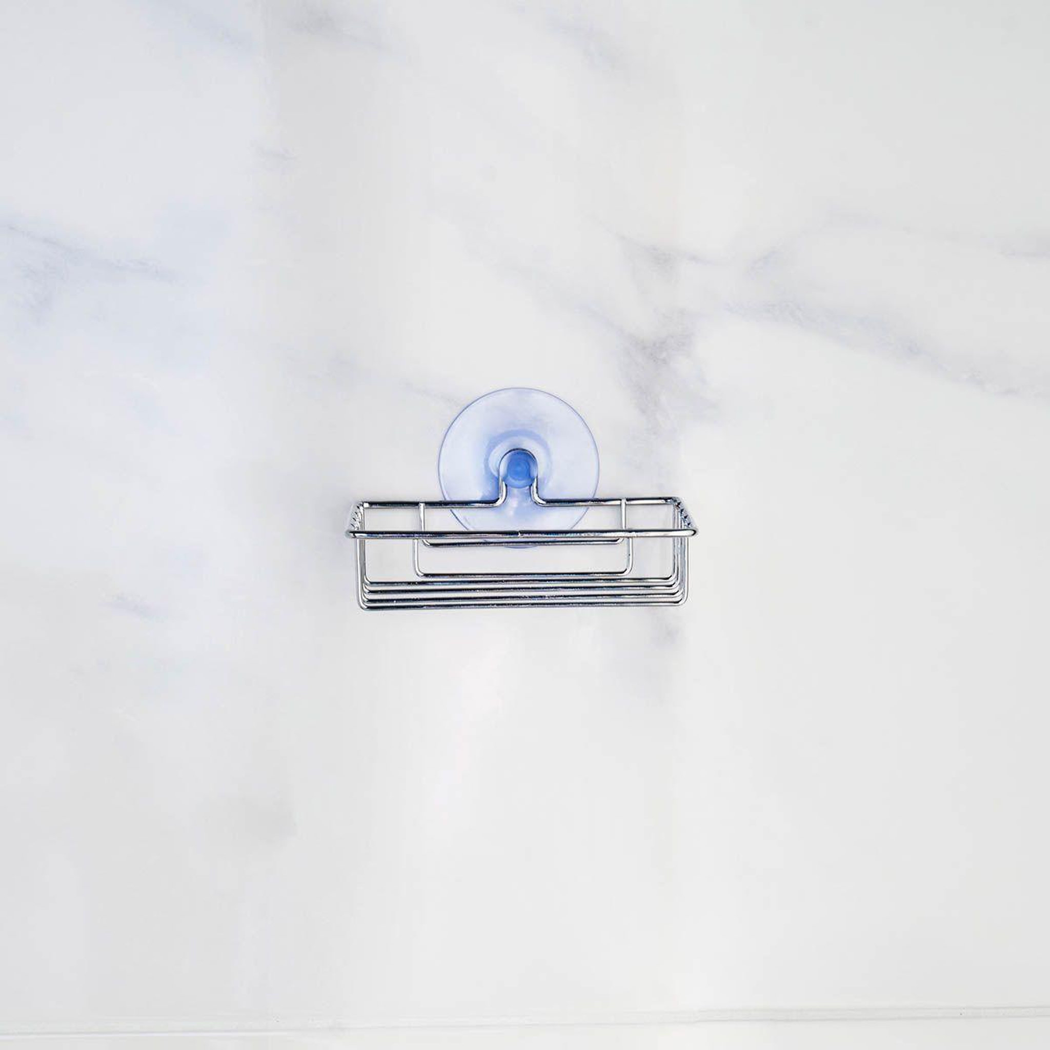 Voir la diapositive 2 : Douceur d'Intérieur Porte savon à ventouse  filaire basic  13cm chrome