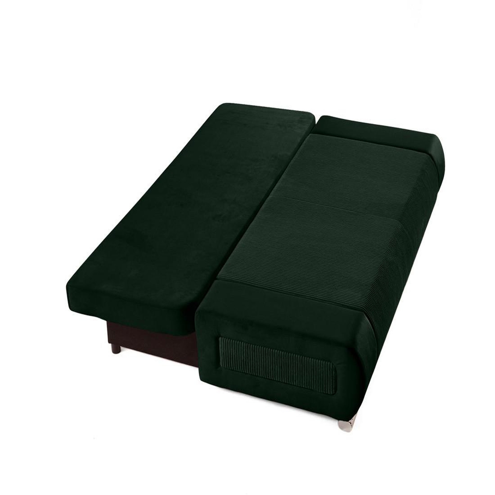 Voir la diapositive 3 : BEST MOBILIER Elio - canapé 3 places convertible - avec coffre - en velours et velours côtelé
