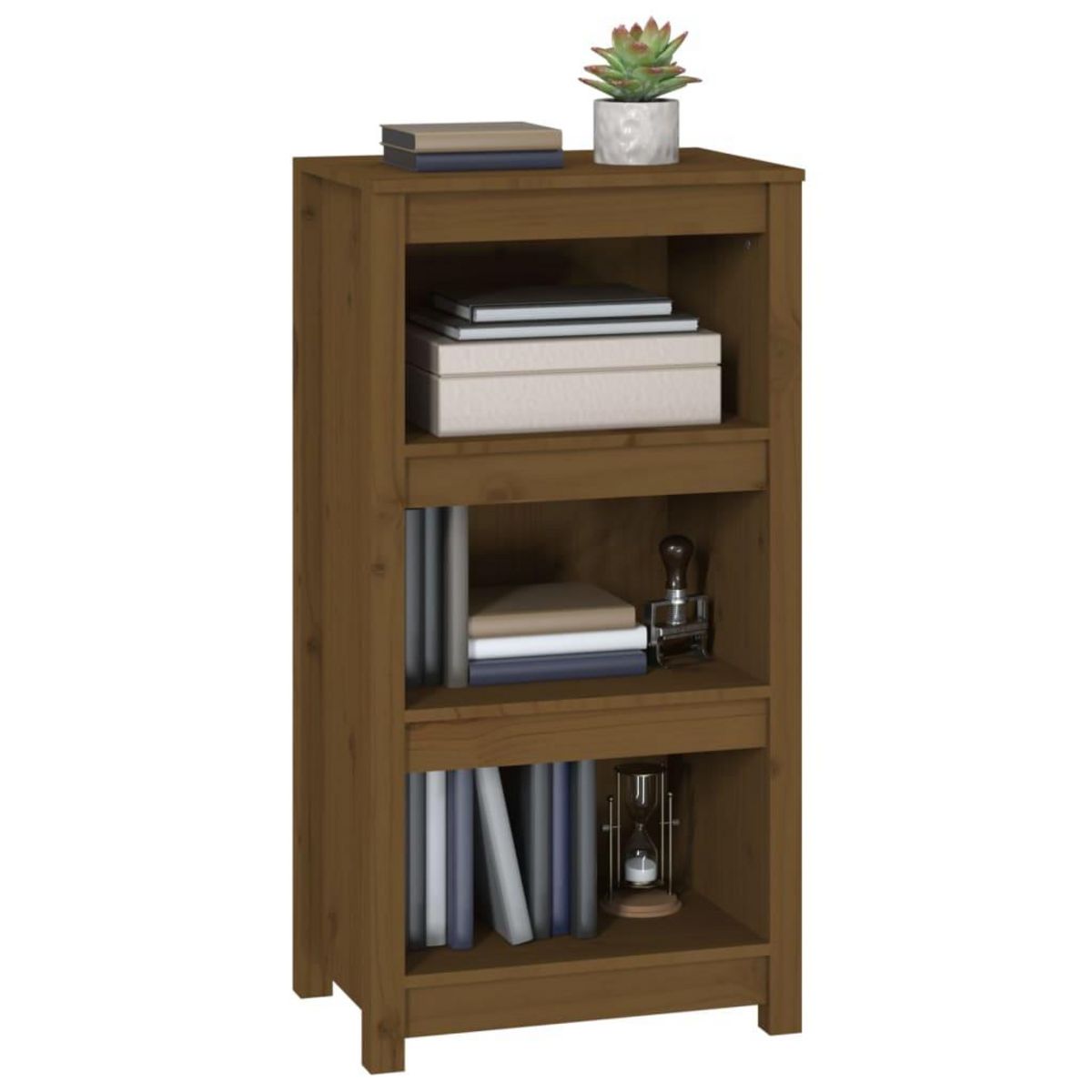 VIDAXL Bibliotheque Marron miel 50x35x97 cm Bois de pin massif