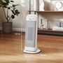 Voir la diapositive 3 : HOMCOM Radiateur électrique céramique PTC - chauffage soufflant oscillant 700/1300/2000W - 4 modes, thermostat - blanc