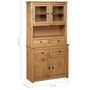 Voir la diapositive 6 : VIDAXL Buffet haut 93x40,5x180 cm Pin Gamme Panama