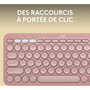 Voir la diapositive 4 : Logitech Clavier sans fil Pebble 2 K380s Rose