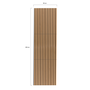 Voir la diapositive 6 : ID MARKET Panneaux acoustiques en tasseaux de bois 250 x 60 cm effet chêne clair et noir