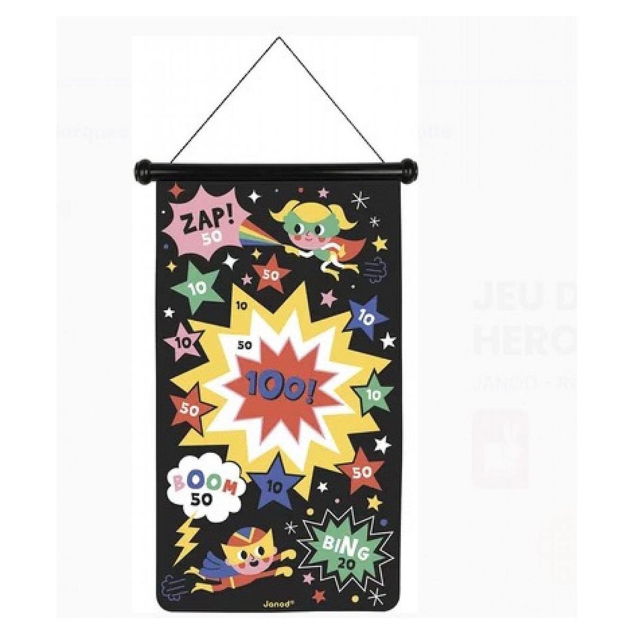 Voir la diapositive 3 : JANOD Jeu de flechettes magnetiques Super heros