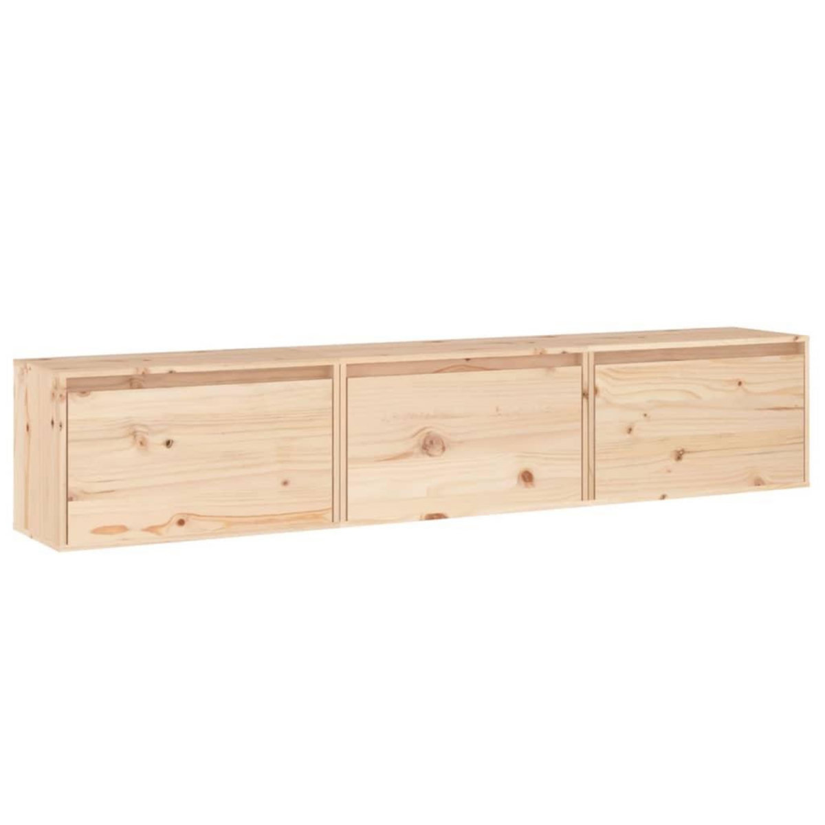 VIDAXL Meubles TV 3 pcs bois massif de pin