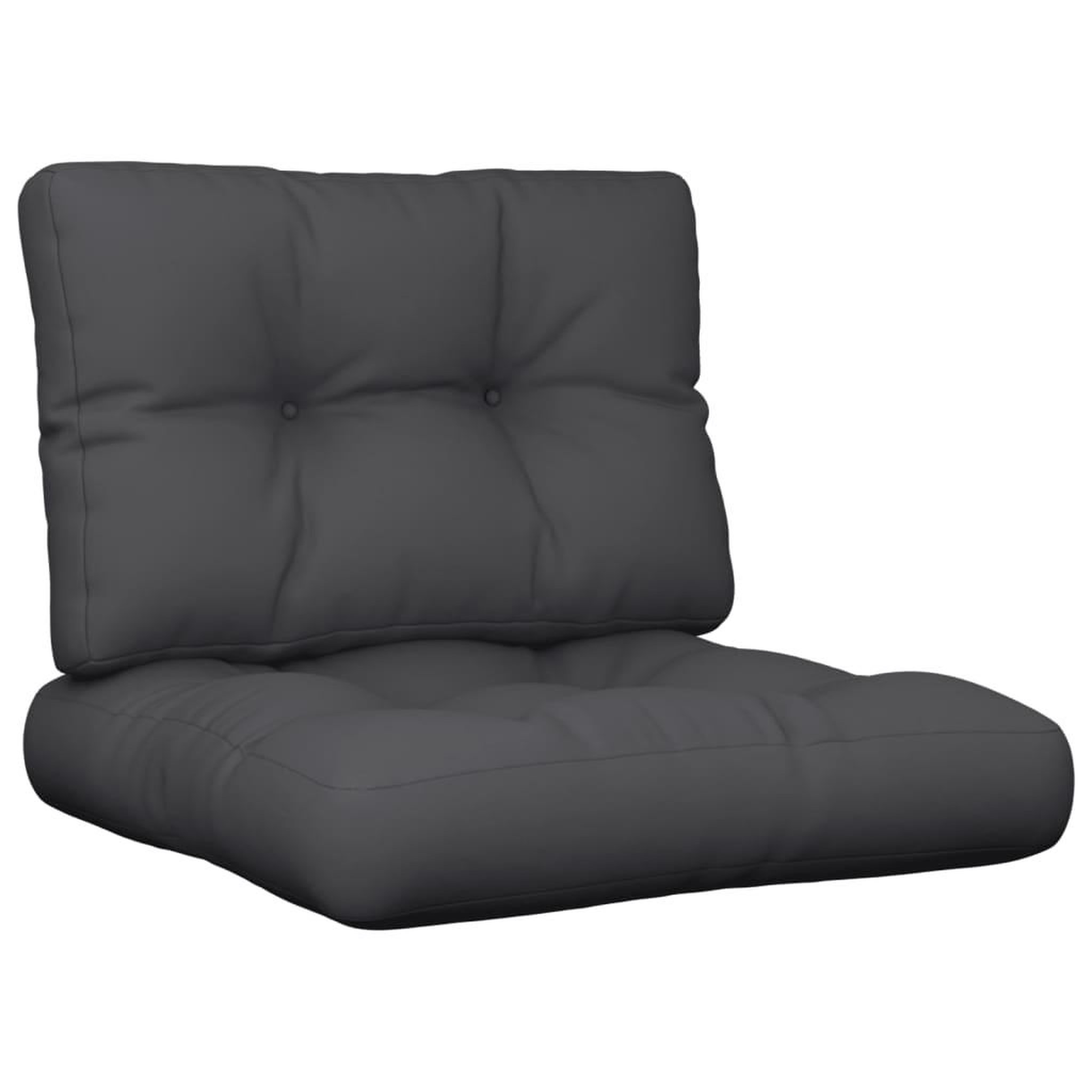 Voir la diapositive 2 : VIDAXL Coussins de palette lot de 2 noir tissu