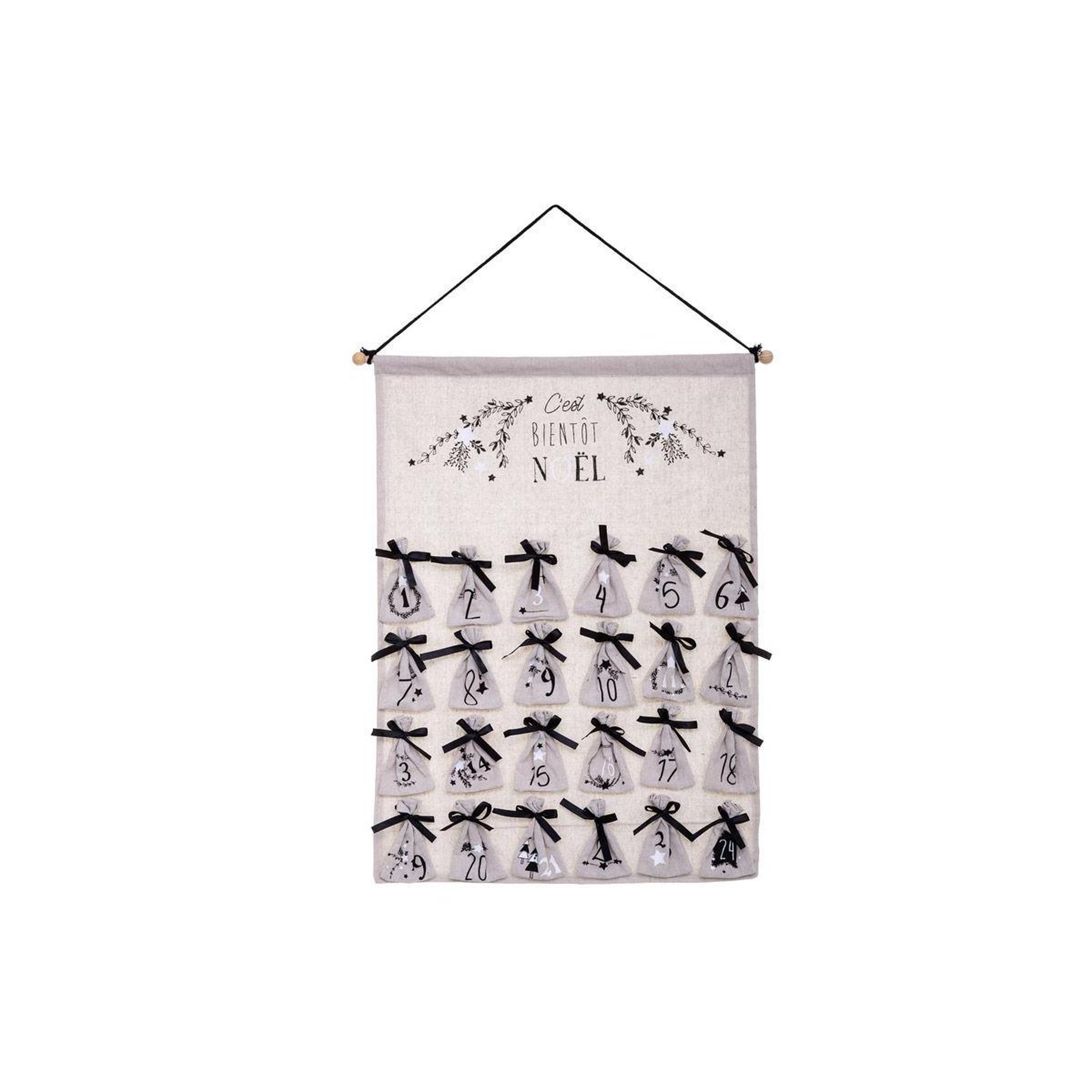Voir la diapositive 1 : FEERIC LIGHT & CHRISTMAS Décoration de noël calendrier  hors piste  65cm blanc