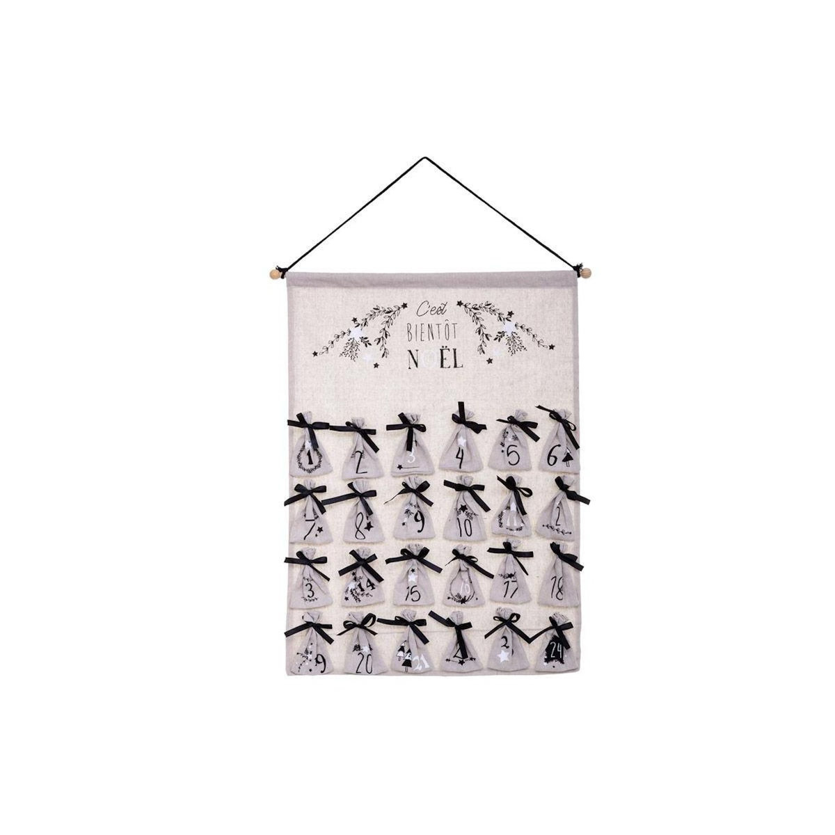 FEERIC LIGHT & CHRISTMAS Décoration de Noël Calendrier  Hors Piste  65cm Blanc