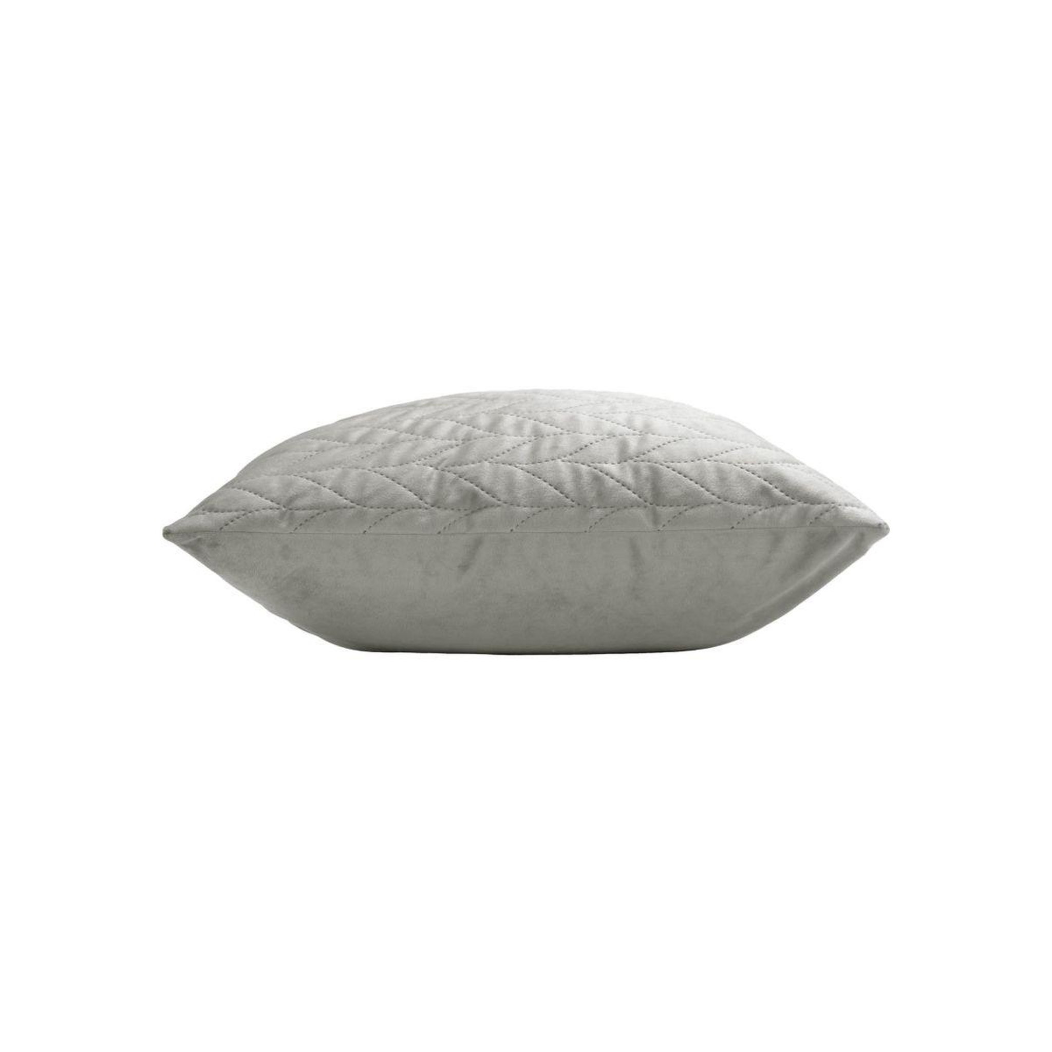 Voir la diapositive 2 : Douceur d'Intérieur Housse de coussin en velours  daisy  40x40cm gris