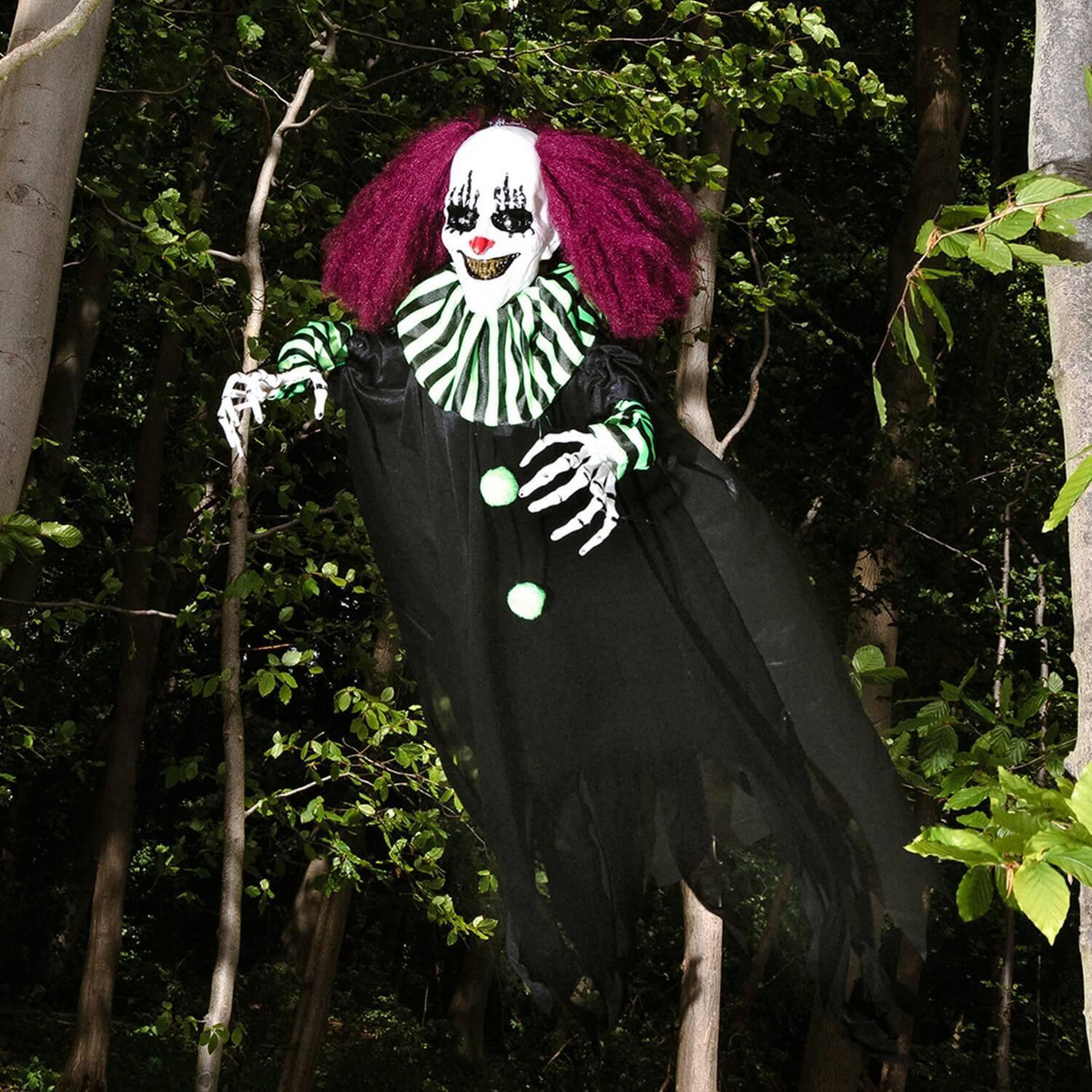 Voir la diapositive 2 : Boland Décoration suspendue Clown terreur - Sons et lumières