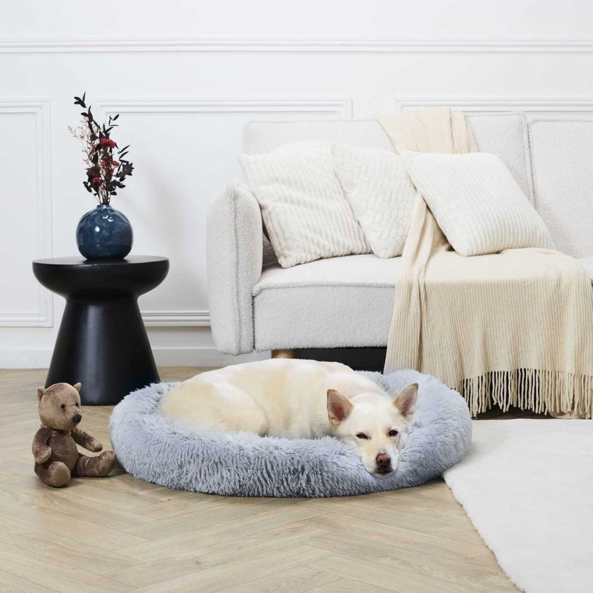 Voir la diapositive 3 : The concept Factory Panier rond chien & chat  apaisant  80cm gris