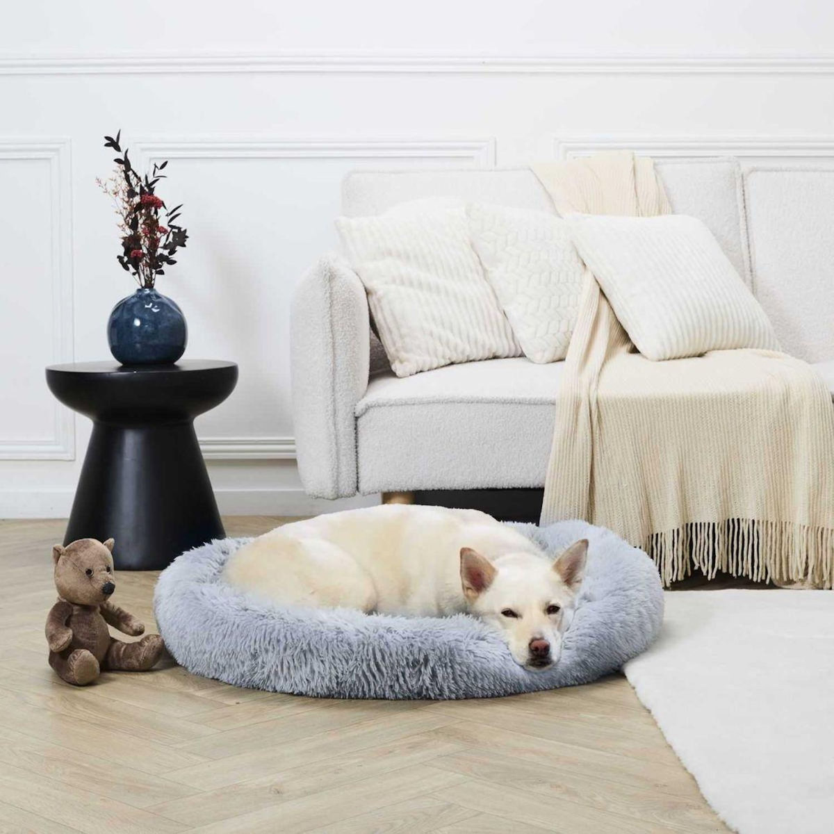 Paris Prix Coussin pour Chien & Chat  Apaisant  80cm Gris