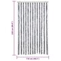 Voir la diapositive 6 : VIDAXL Moustiquaire gris et blanc 118x220 cm chenille