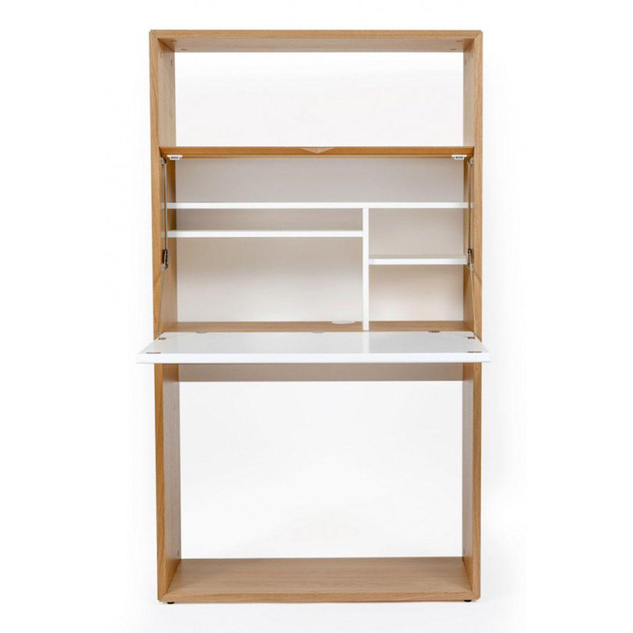 Paris Prix Bureau secrétaire design  loma  157cm blanc & chêne