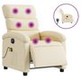 Voir la diapositive 2 : VIDAXL Fauteuil inclinable de massage electrique creme tissu