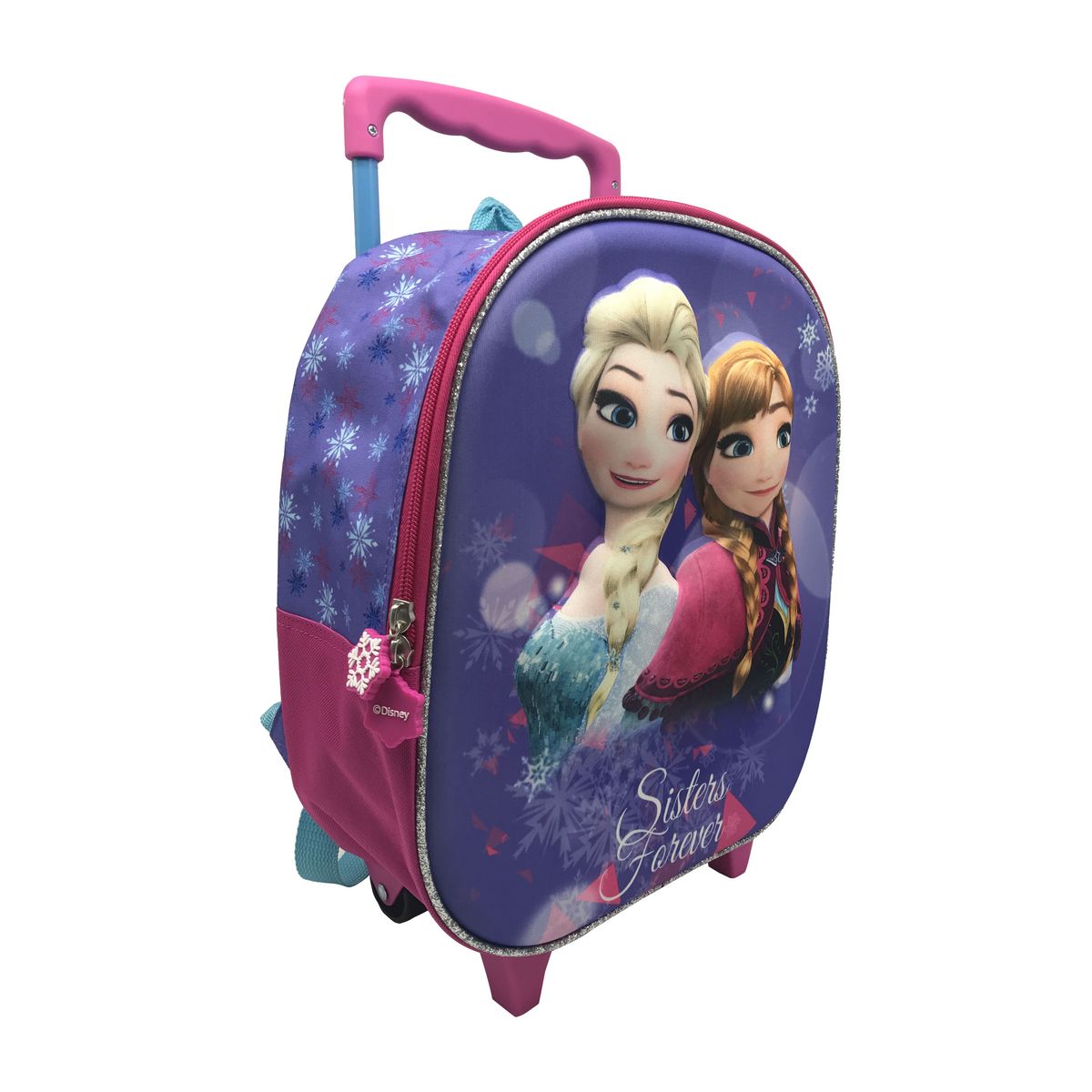  Sac goûter à roulettes 3D 1 compartiment fille Héroines Reine des neiges