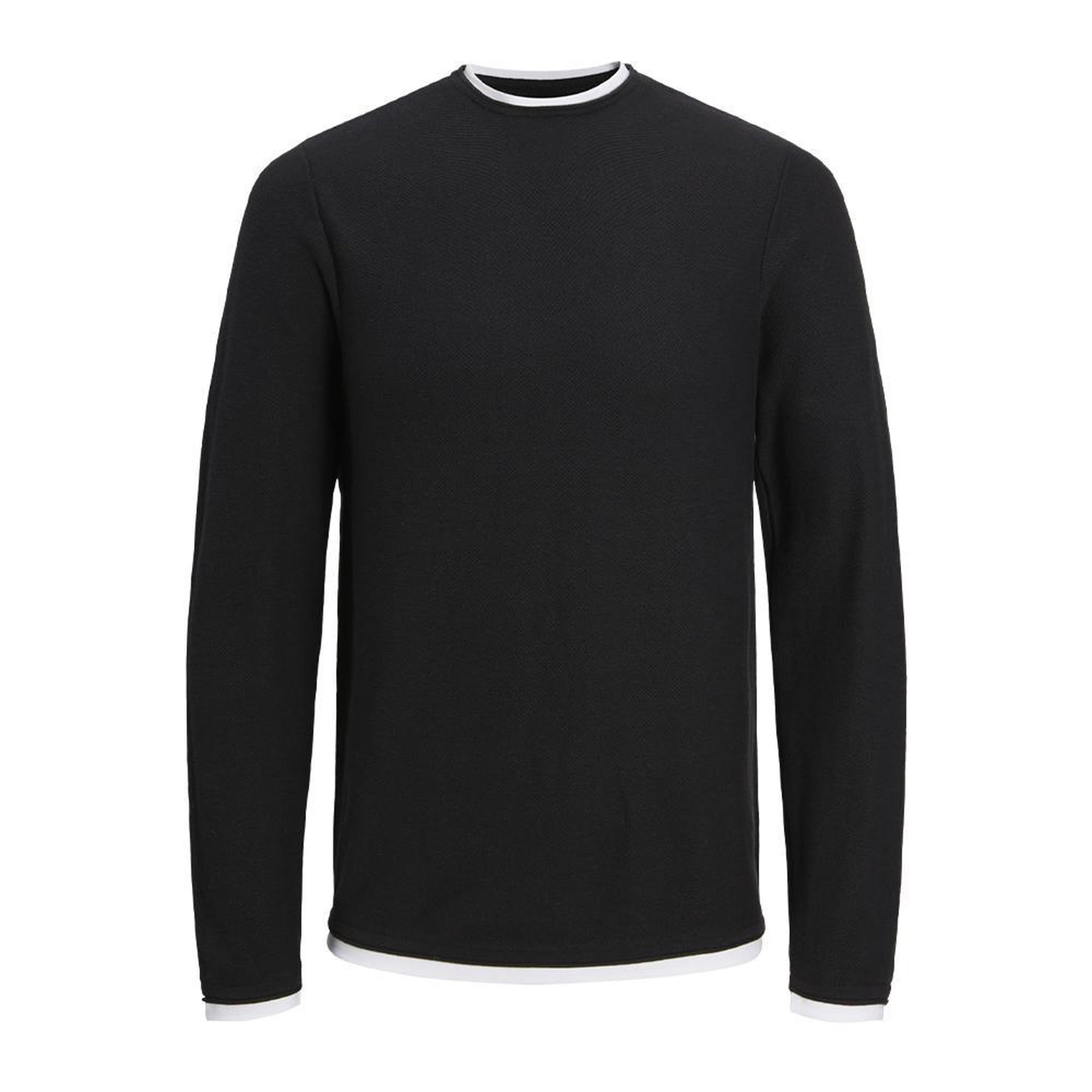 Jack & Jones Pull Noir Homme Jack & Jones Twinn Knit. Coloris disponibles : Noir