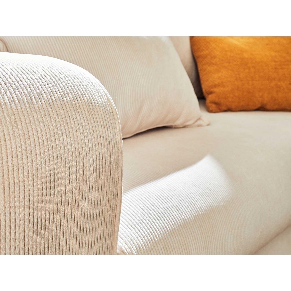 LISA DESIGN Albane - canapé d'angle droit - 4 places - convertible avec coffre - en velours côtelé