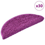 VIDAXL Tapis d'escalier 30 pcs violet 65x21x4 cm