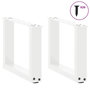 Voir la diapositive 3 : VIDAXL Pieds de table basse forme de U 2 pcs blanc 40x(30-31) cm acier