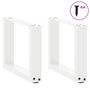 Voir la diapositive 3 : VIDAXL Pieds de table basse forme de U 2 pcs blanc 40x(30-31) cm acier