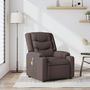 Voir la diapositive 1 : VIDAXL Fauteuil de massage inclinable Marron fonce Tissu