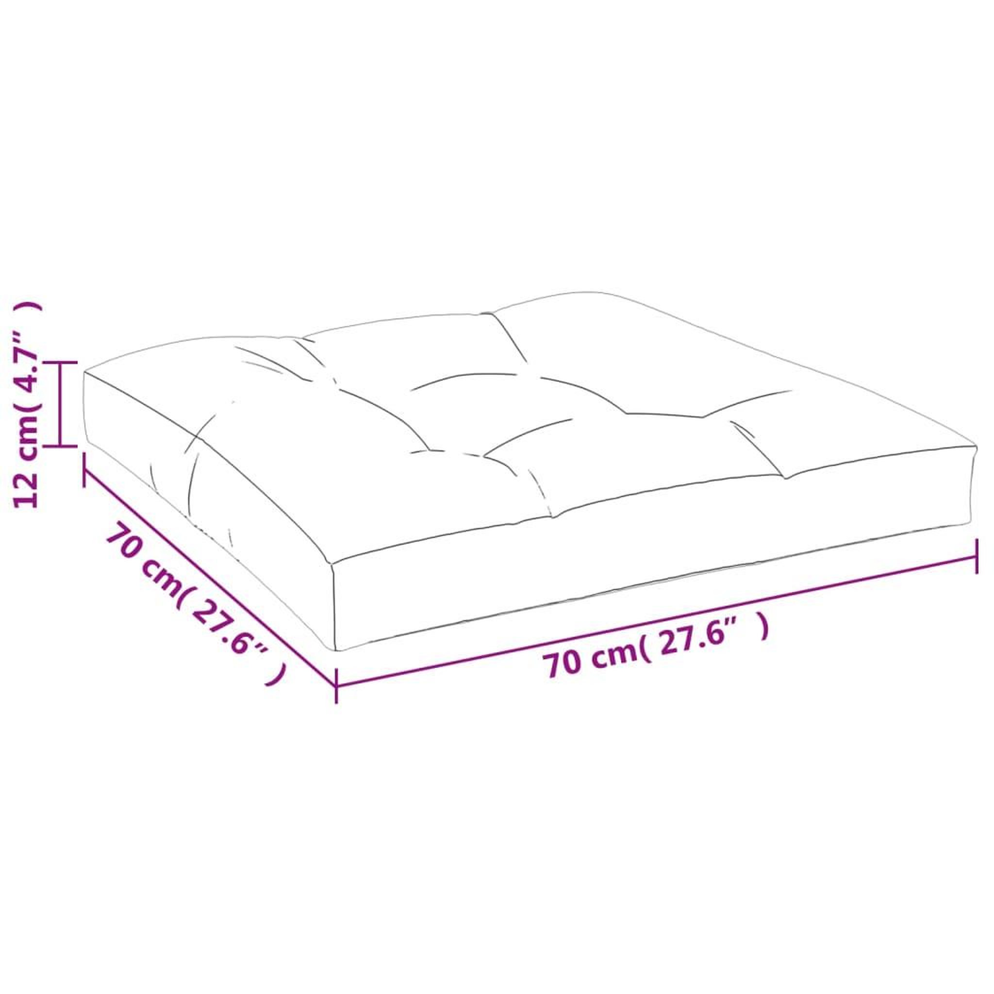 Voir la diapositive 6 : VIDAXL Coussin de palette vert brillant 70x70x12 cm tissu