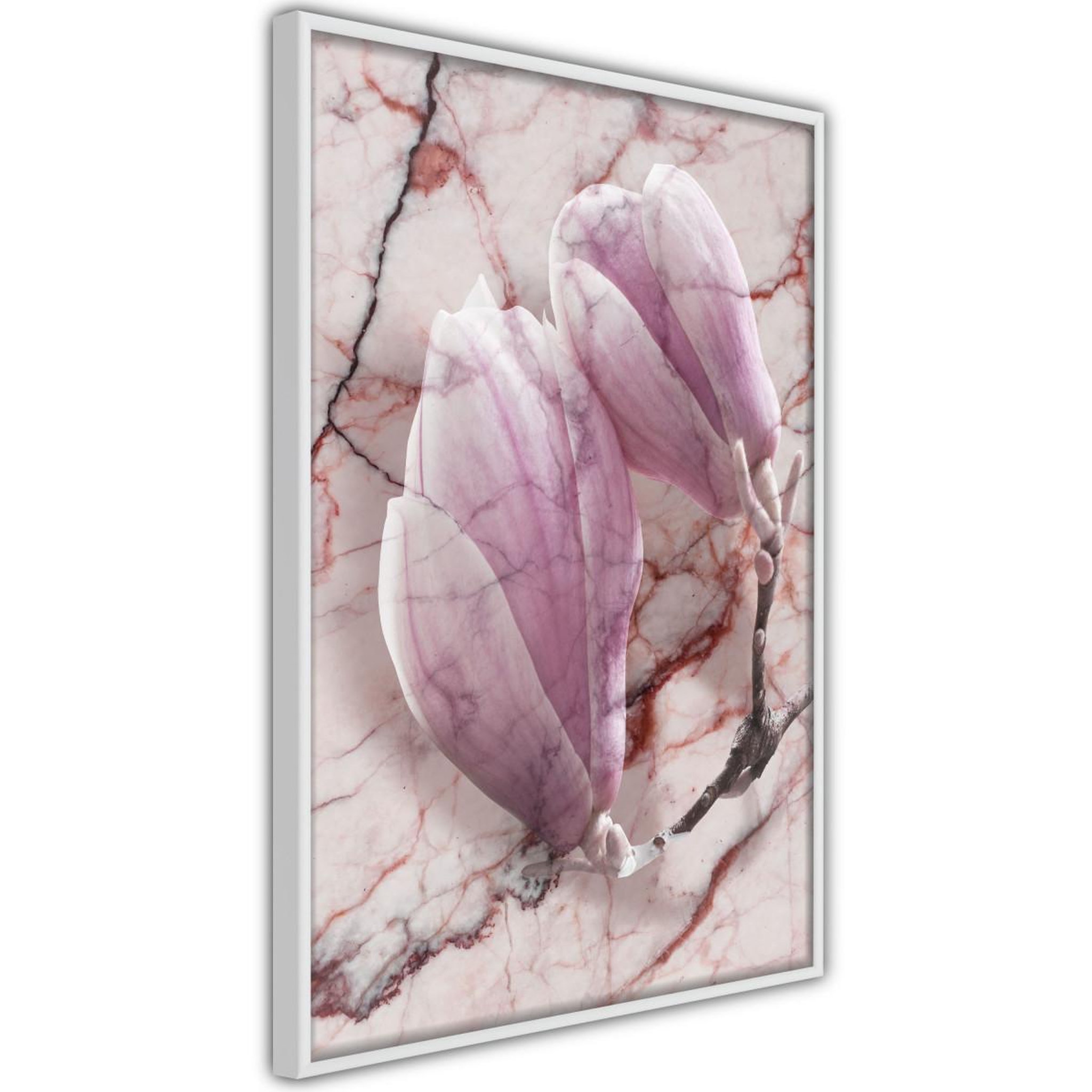 Paris Prix Affiche murale encadrée  magnolia on marble background