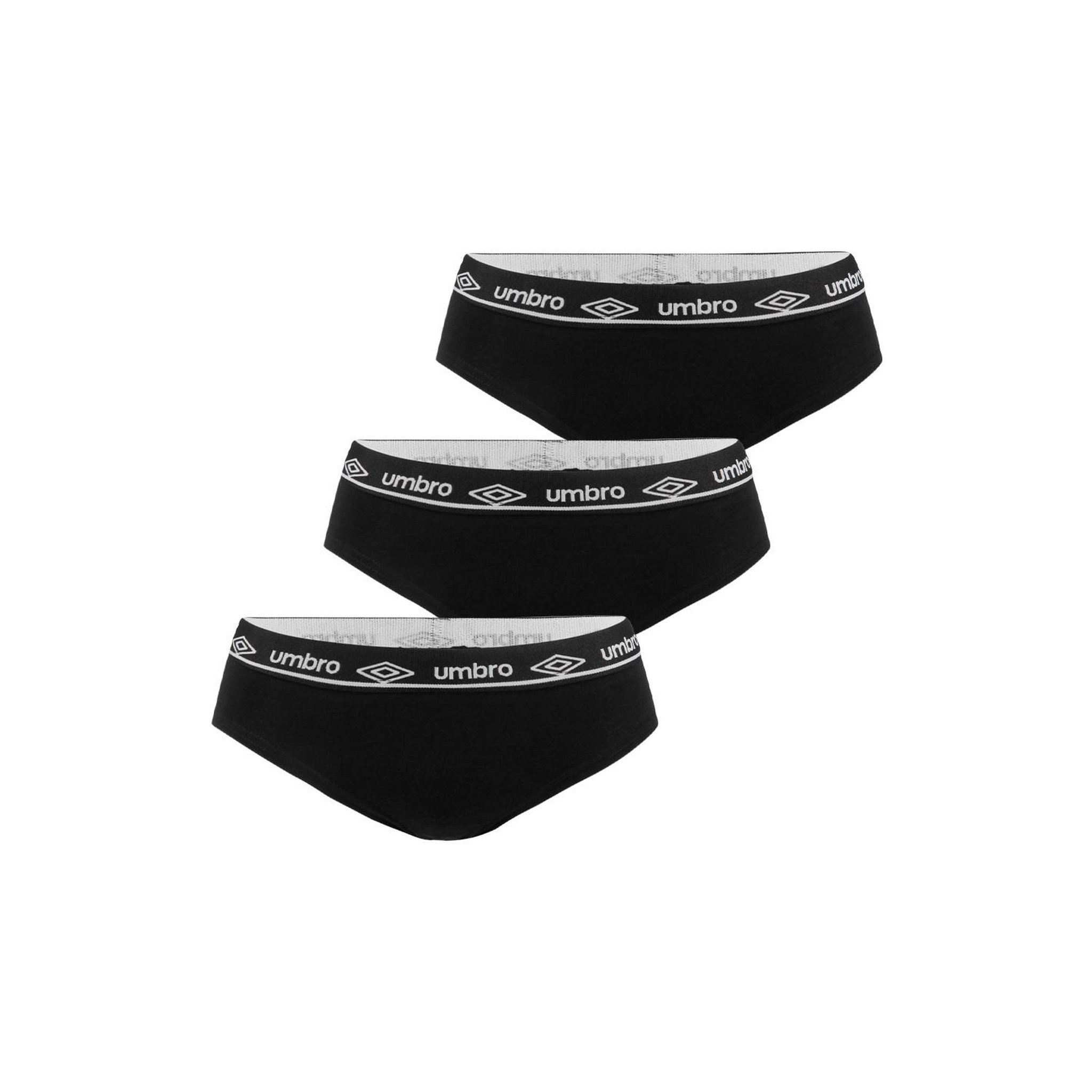 Voir la diapositive 1 : UMBRO Lot de 3 Boxers coton femme Uni