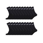 UMBRO Lot de 20 Paires de Chaussettes Tennis homme Noir. Coloris disponibles : Noir