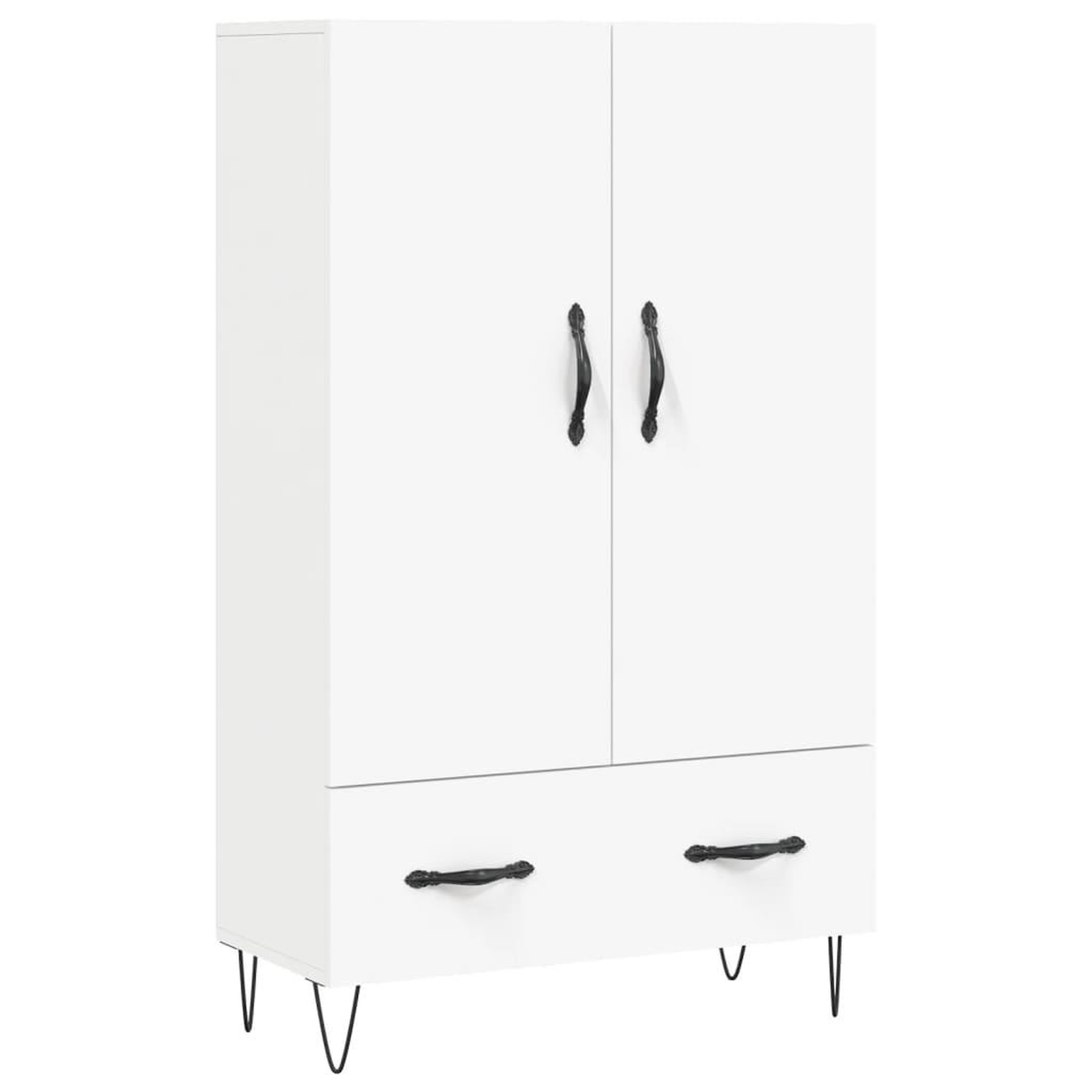 Voir la diapositive 2 : VIDAXL Buffet haut blanc 69,5x31x115 cm bois d'ingenierie