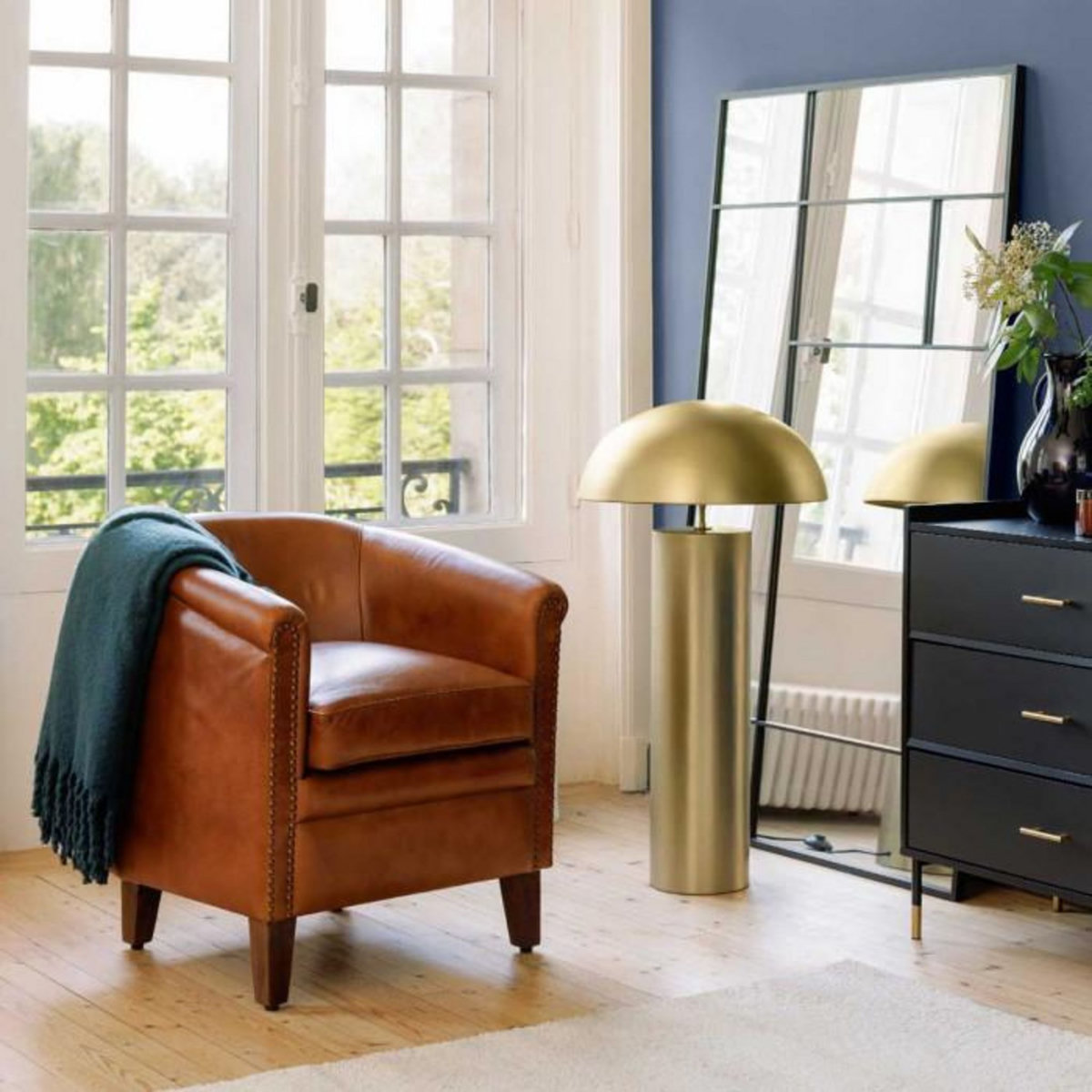 ATMOSPHERA Lampadaire Design  Champi  97cm Or