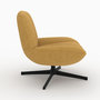 Voir la diapositive 5 : Rendez vous déco Fauteuil pivotant en tissu effet velours jaune moutarde-Elvis