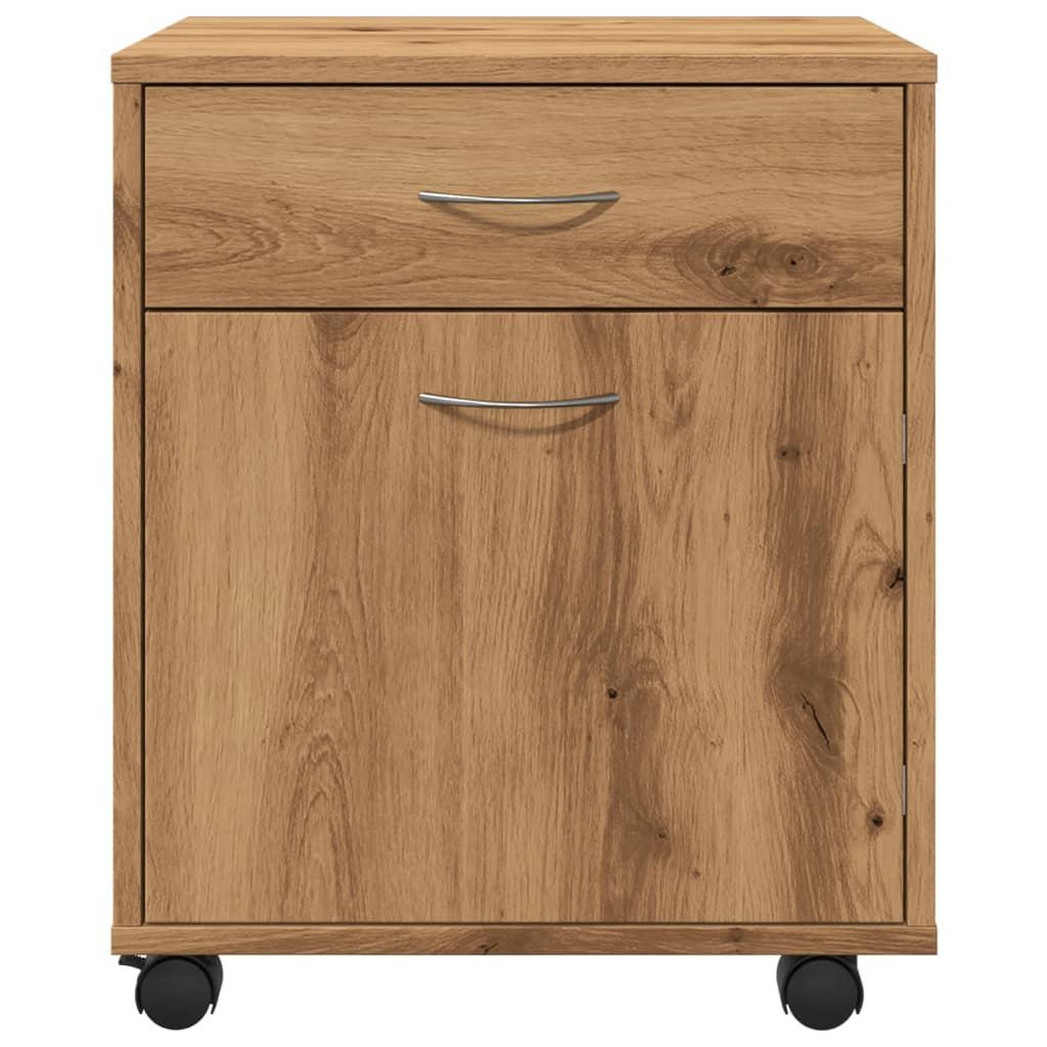 Voir la diapositive 5 : VIDAXL Armoire roulante chene artisanal 45x38x54 cm bois d'ingenierie