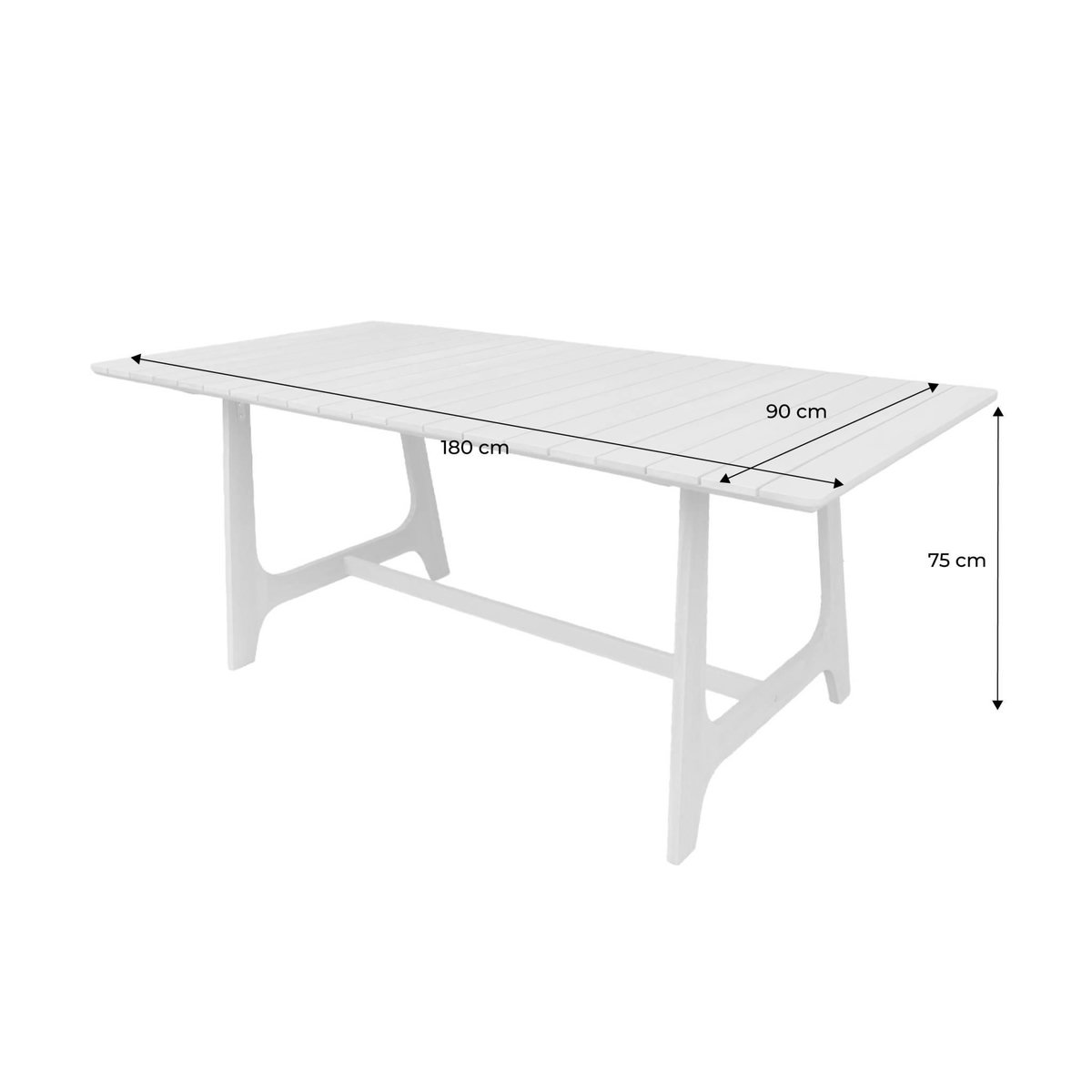 SWEEEK Table de jardin bois d'acacia naturel 8 places - Aroha