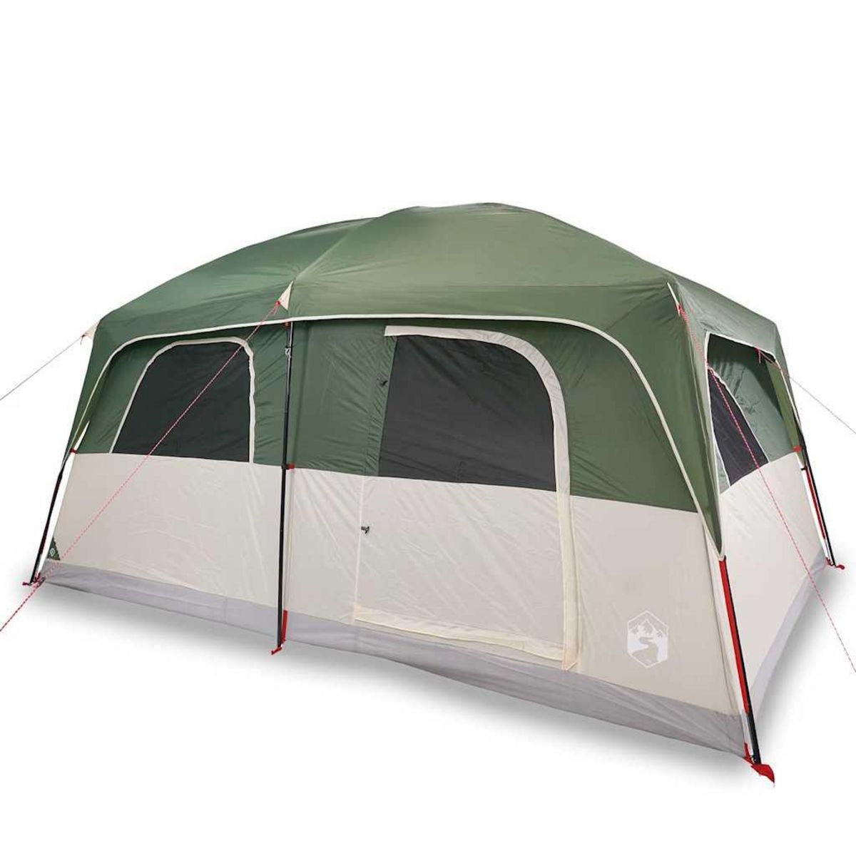 VIDAXL Tente de cabine familiale 10 personnes vert impermeable