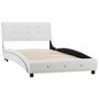 Voir la diapositive 3 : VIDAXL Lit avec matelas a memoire de forme Blanc Similicuir 90x200 cm