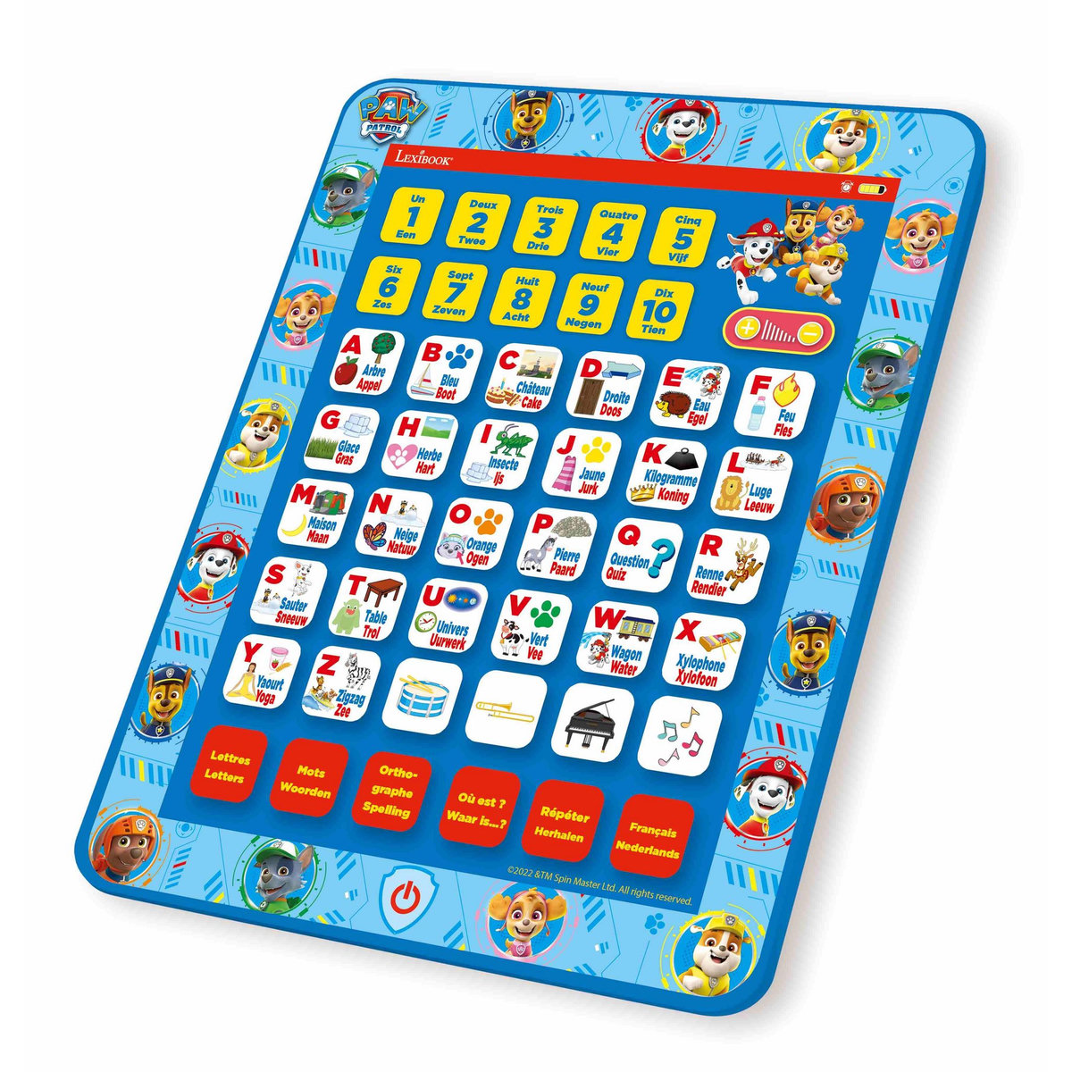 Lexibook Tablette Éducative bilingue Pat Patrouille en néerlandais et en anglais