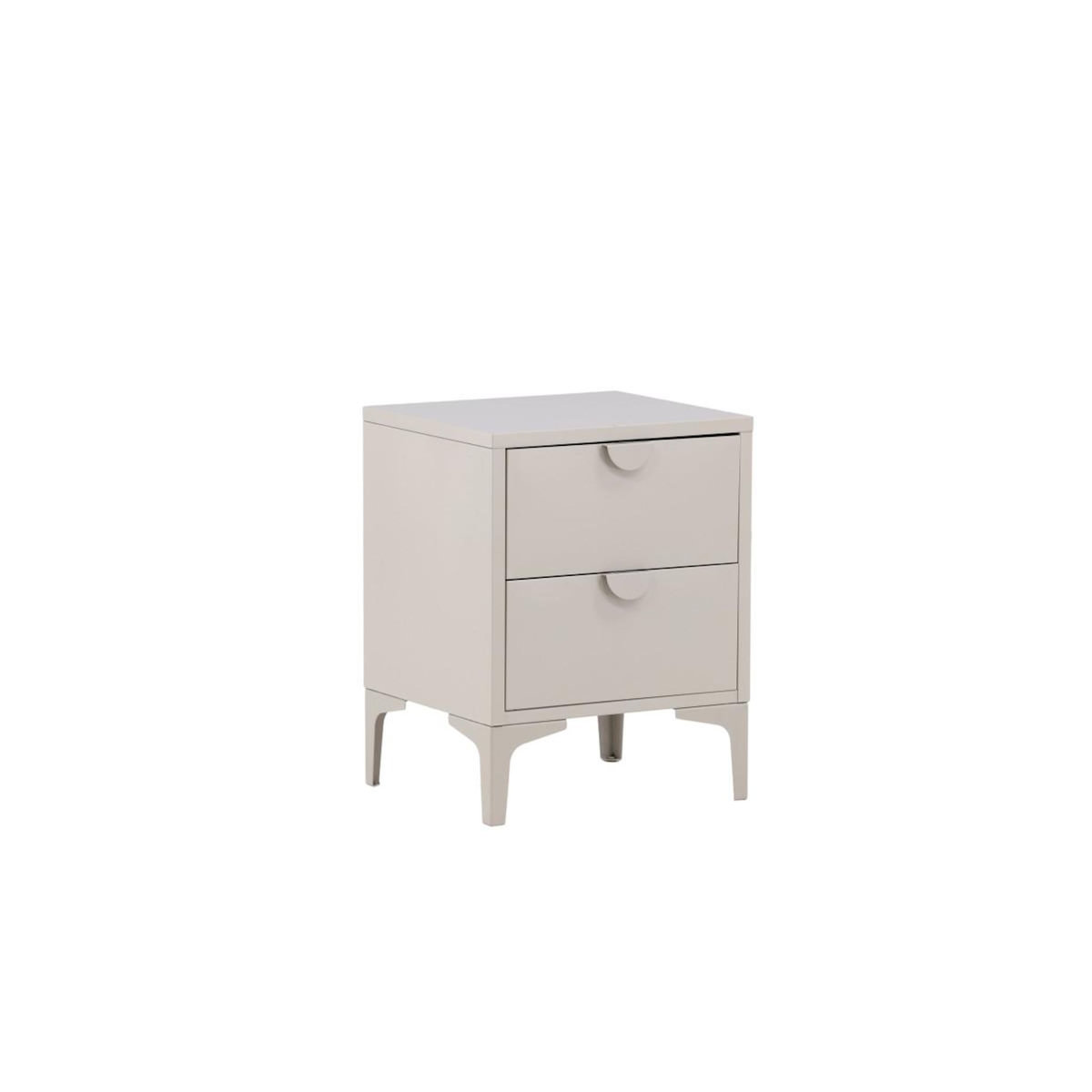 Paris Prix Table de Chevet 2 Tiroirs  Piring  60cm Beige