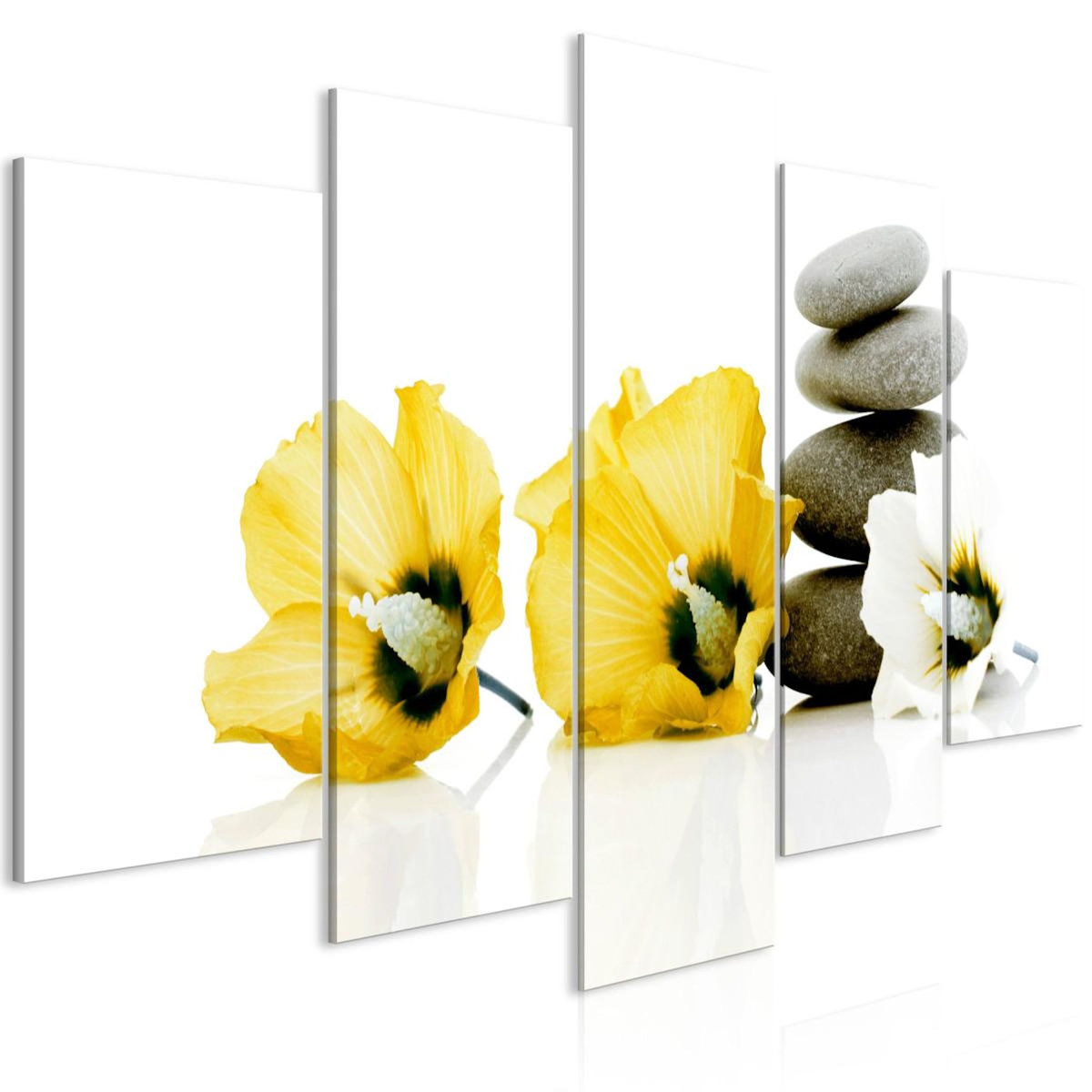 Paris Prix Tableau Imprimé 5 Panneaux  Calm Mallow Wide Yellow