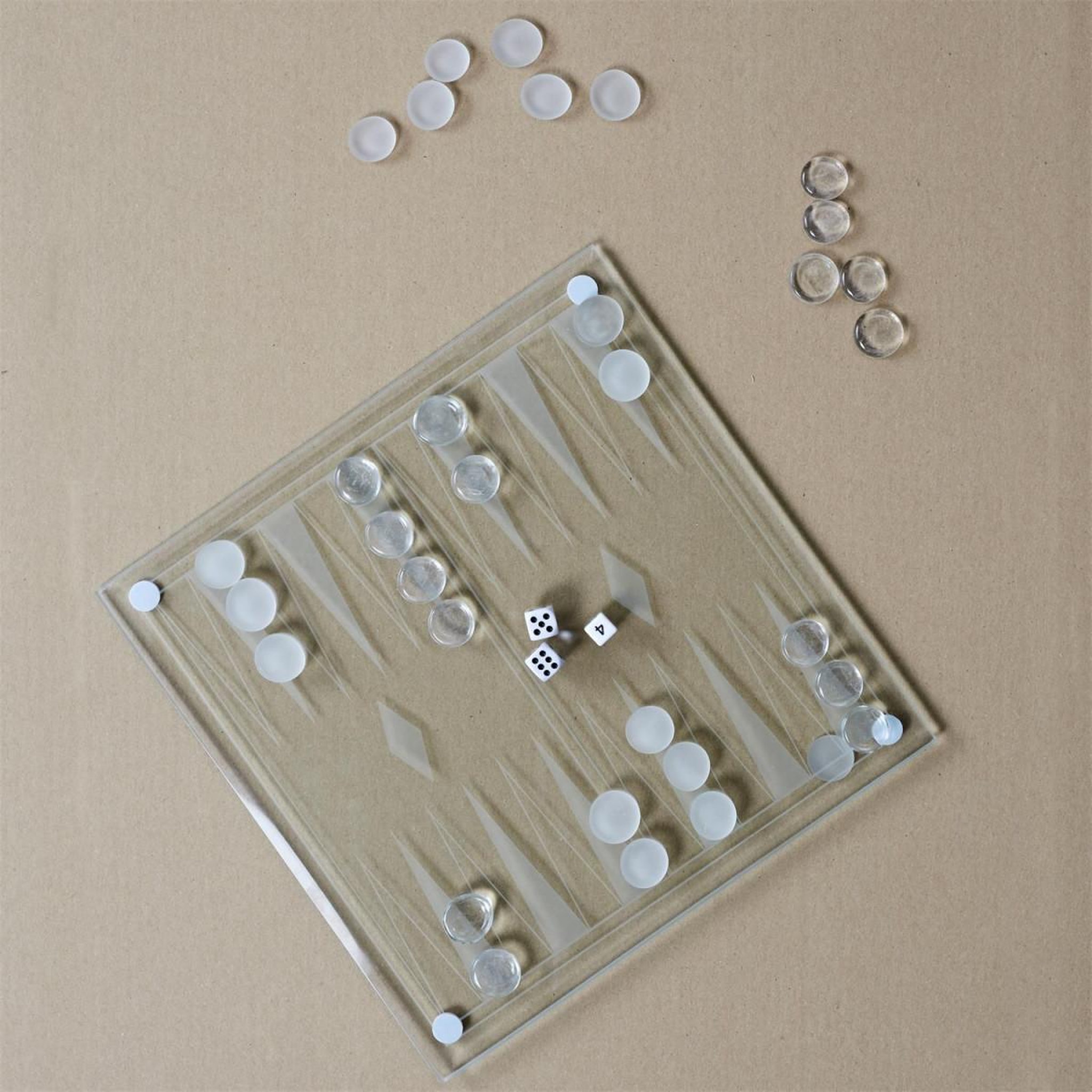 Voir la diapositive 3 : MISTER GADGET Jeu de société  backgammon  25cm transparent