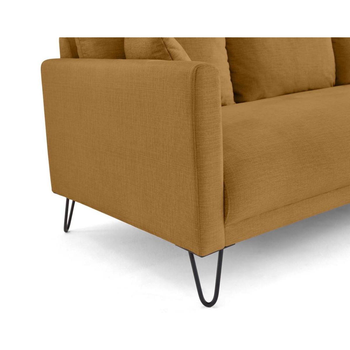 LISA DESIGN Ostrava - canapé droit 2 places en velours pieds en épingle