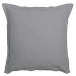 Home collection Paire de taies d'oreiller 100% coton 57fils. Coloris disponibles : Gris, Blanc, Jaune, Beige, Bleu, Rouge, Vert